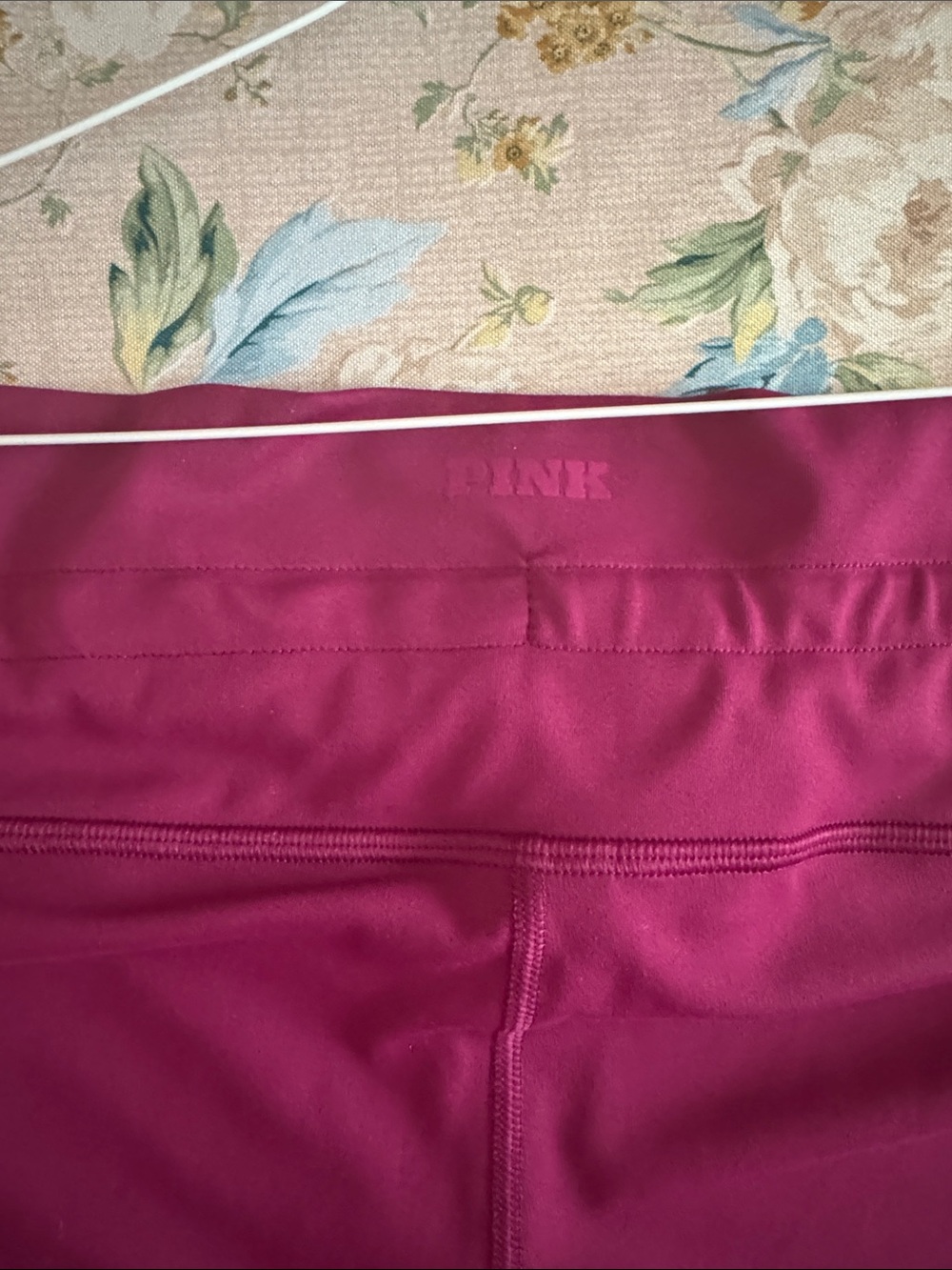 PINK Victoria's Secret Bright Fuchsia Drawstring Track Joggers - Picture 3 of 3